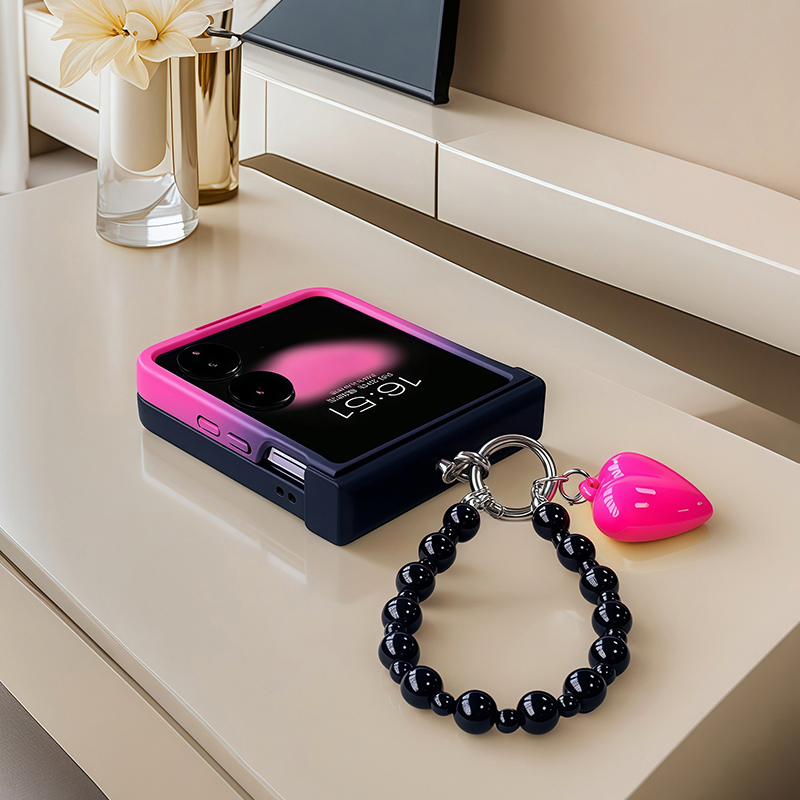 Motorola Tablet Accessories - Black Rose Gradient Chain Hinge Case