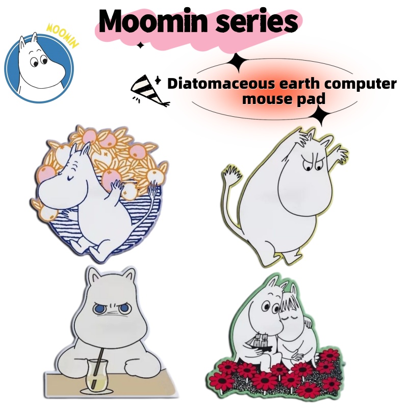 Tablet Cute Accessories - Cute Hippo Moomin Cartoon Diatom Mud
