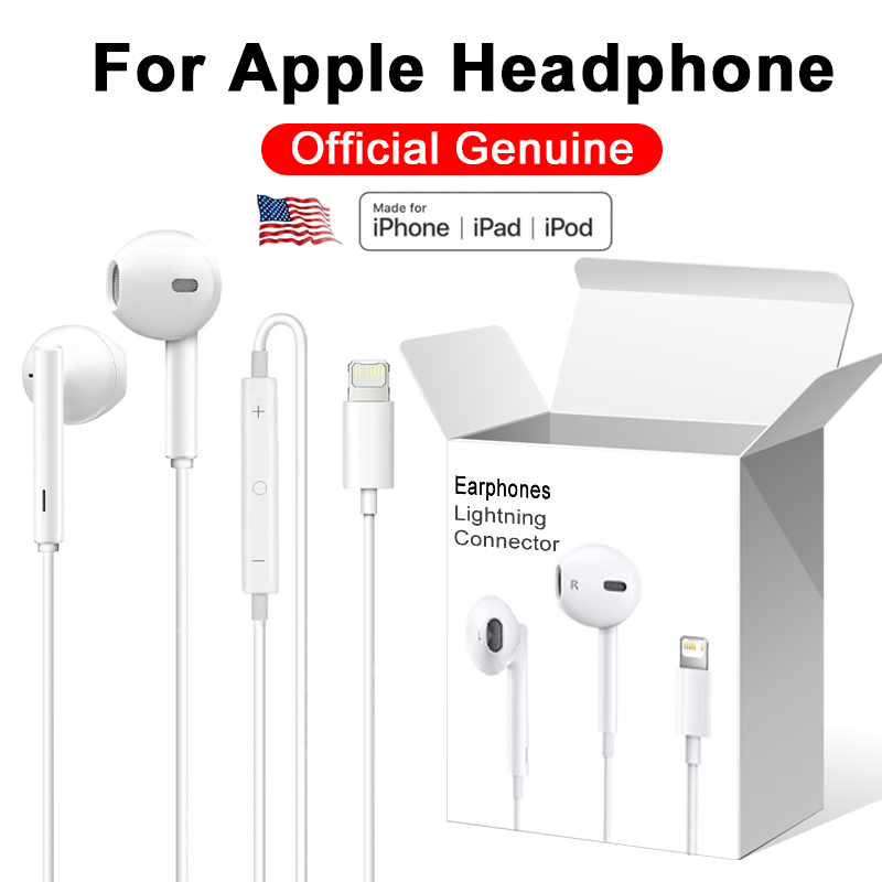 Wired Earphone Lightning - Original Headphones For Apple iPhone 16