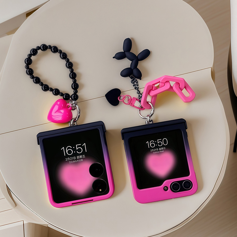 Motorola Tablet Accessories - Black Rose Gradient Chain Hinge Case