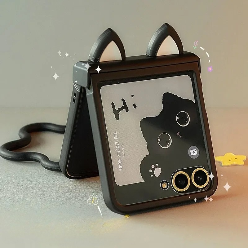 Motorola Tablet Accessories - Cute Ears Hinge Phone Case For