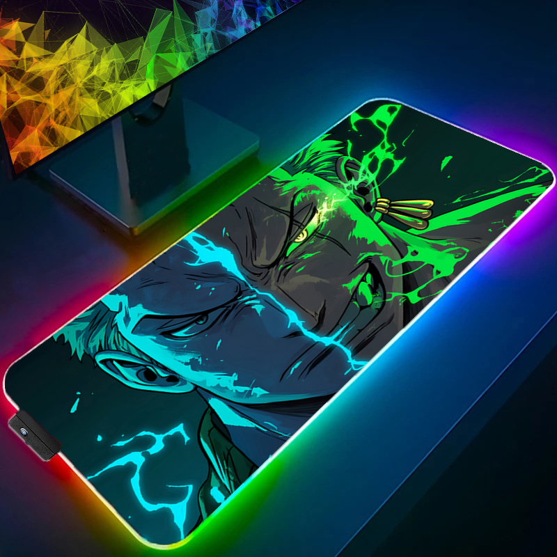 Tablet Cute Accessories - ONE PIECE Zoro Mouse Pad RGB