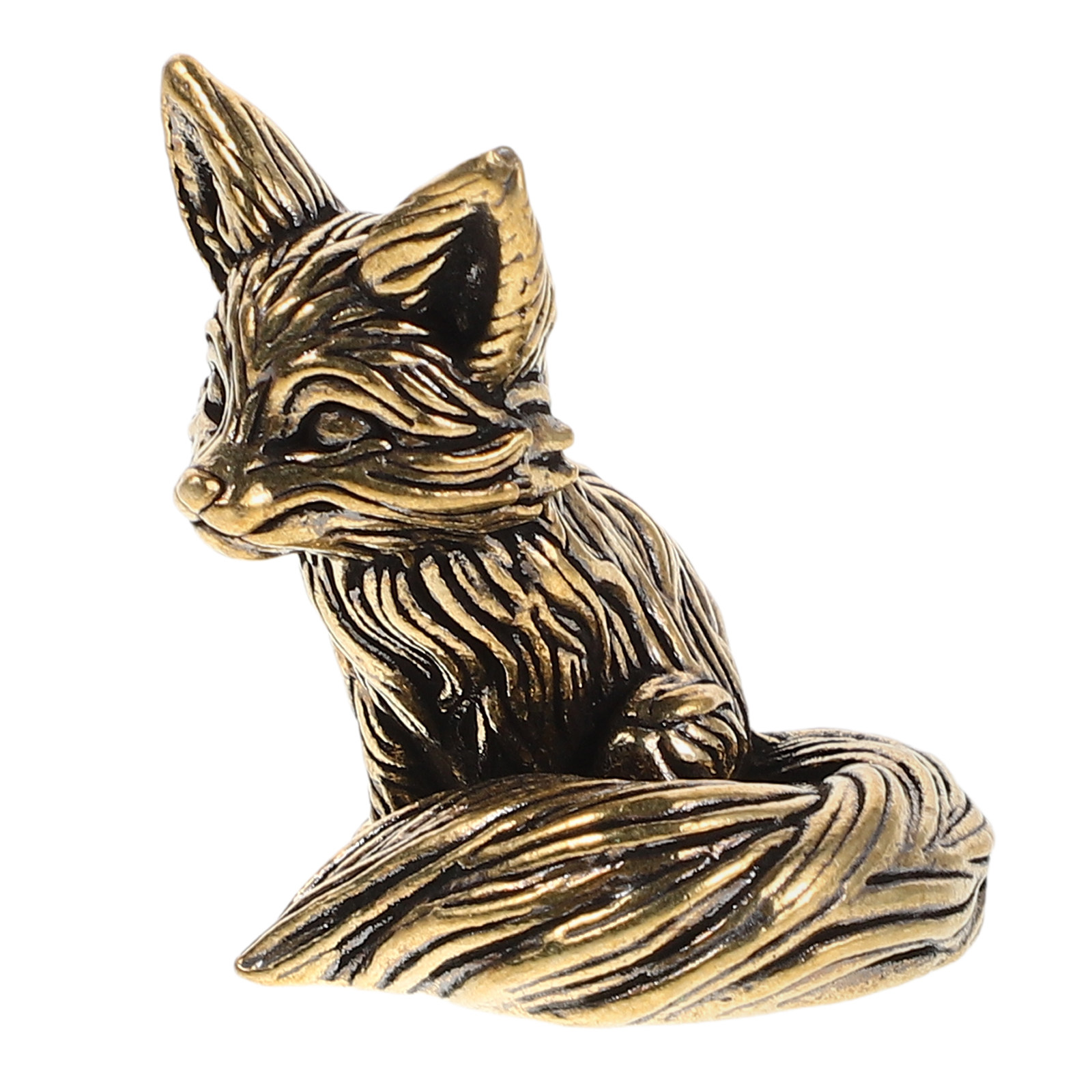 Office Table Accessories Unique - Vintage Solid Brass Fox Ornament Small