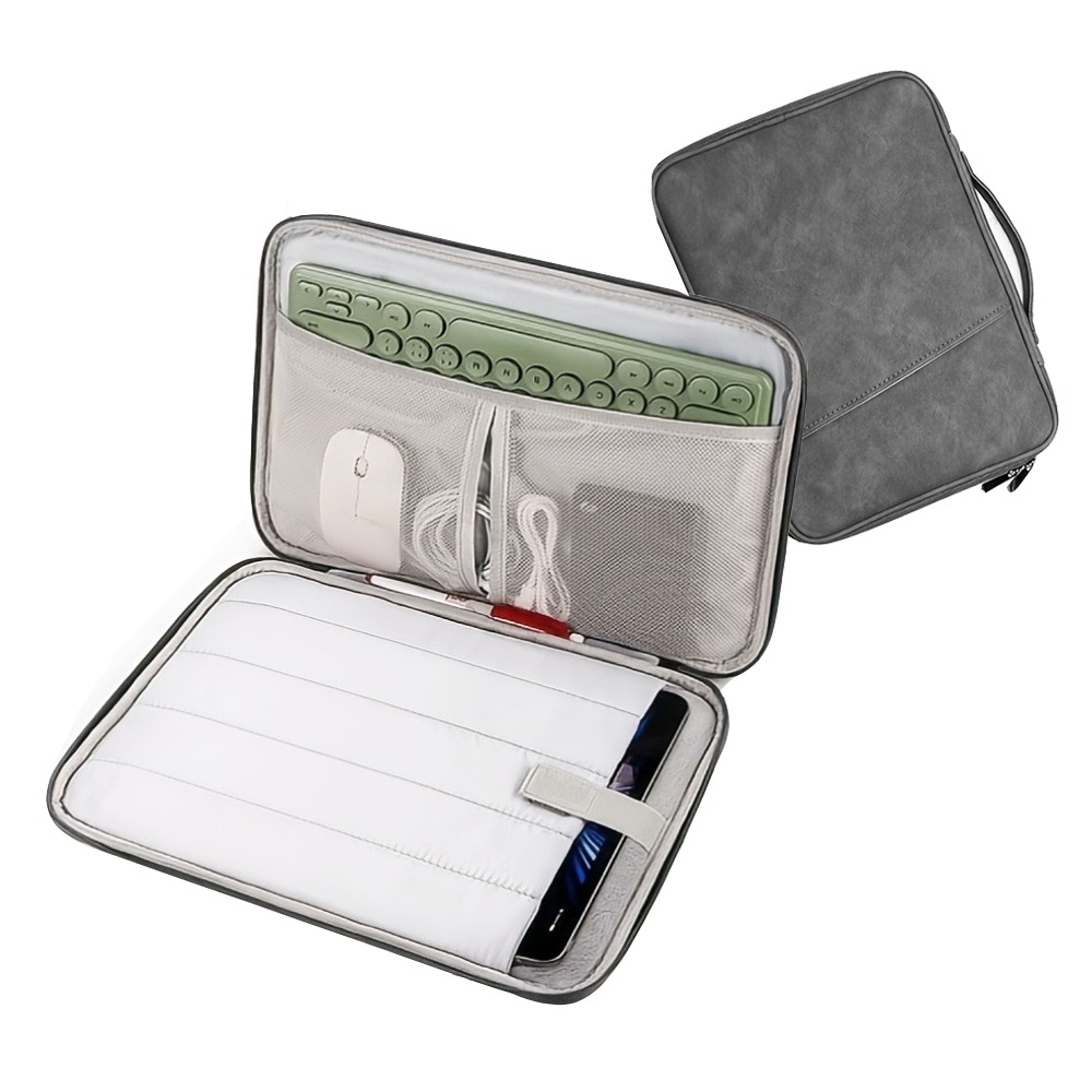 Tablet And Accessories Bag - Dual Storage Portable Sleeve Pouch Soft