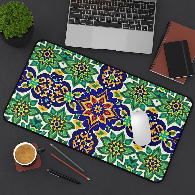 Office Table Accessories Unique - Colorful Floral Table Mat, Stylish Home