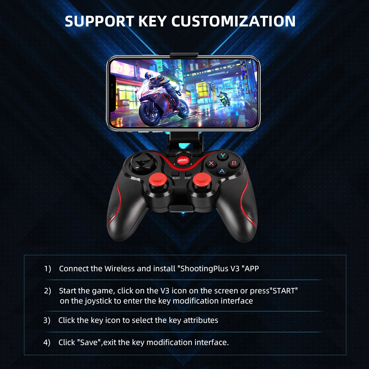 GAMINJA Wireless Bluetooth Gam - Android Tablet Gaming Accessories ulasan dan harga