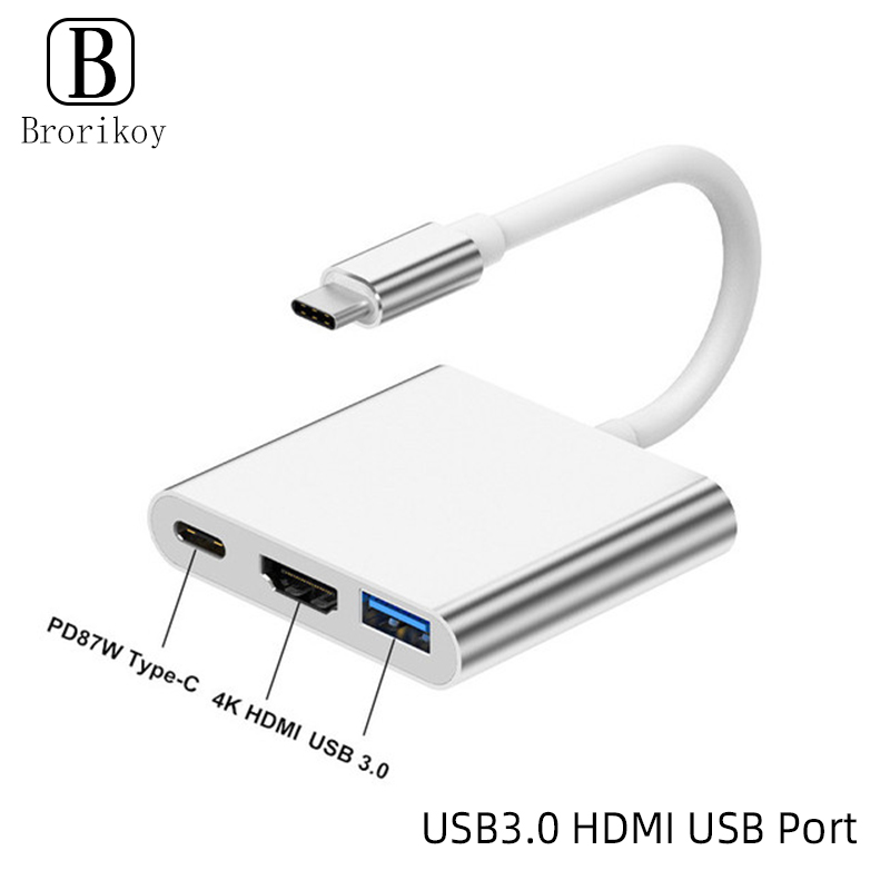 3 in 1 USB Type C Hub to 4K HD - Tablet Ipad Accessories ulasan dan harga