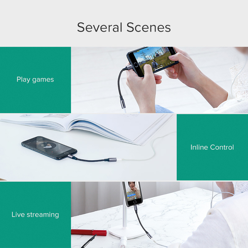 UGREEN Adapter for iPhones MFi - Wired Earphone Lightning ulasan dan harga