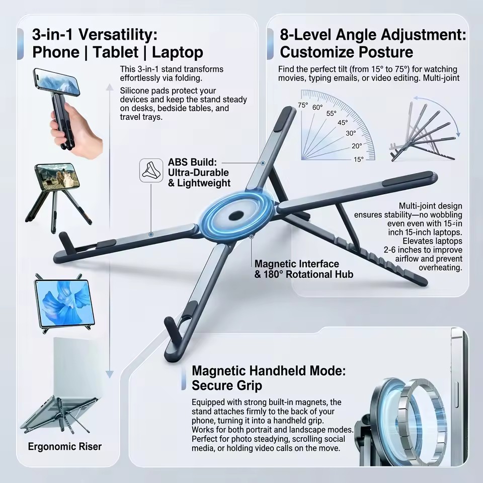 Portable Magnetic Phone Holder - Tablet Ipad Accessories ulasan dan harga