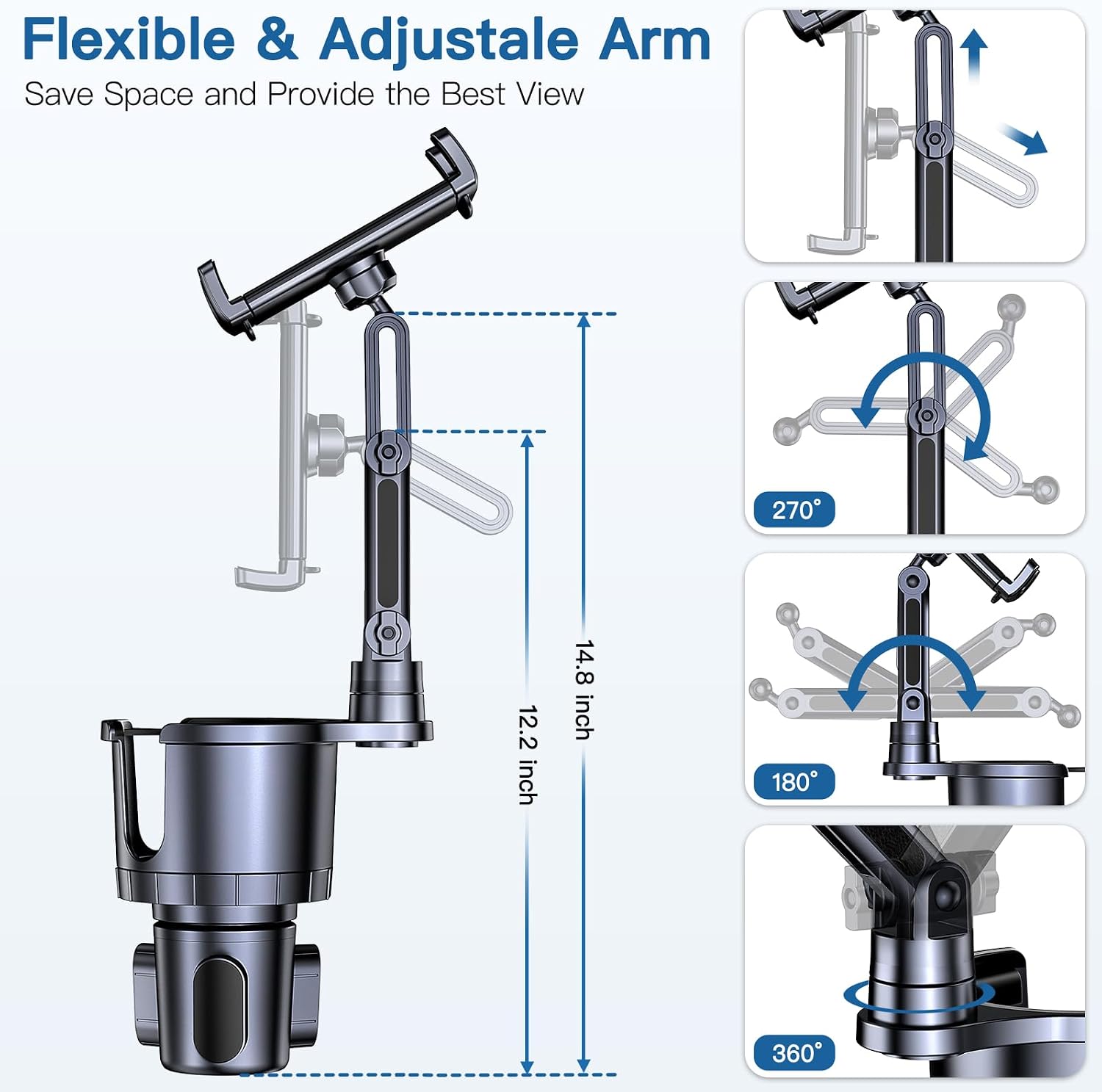 Cup Holder Phone Tablet Mount, - Tablet Ipad Accessories ulasan dan harga