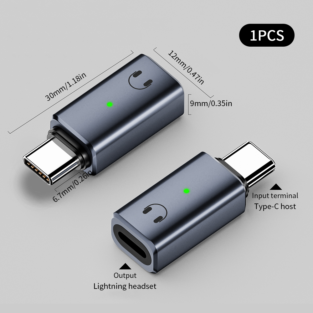 1Pcs Lightning to Type C Adapt - Wired Earphone Lightning ulasan dan harga