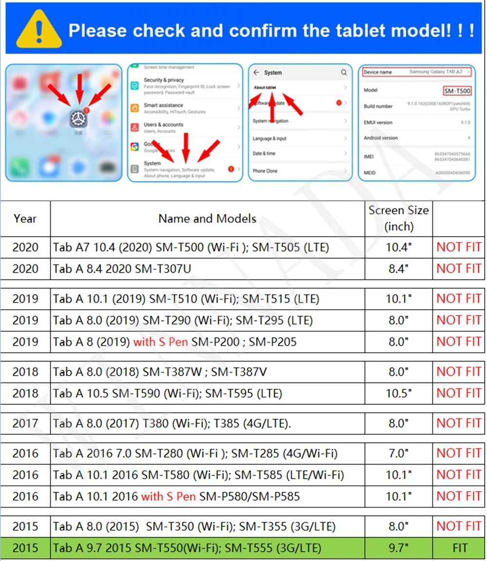 For Samsung Galaxy Tab A 9.7 I - Vortex Tablet Accessories ulasan dan harga