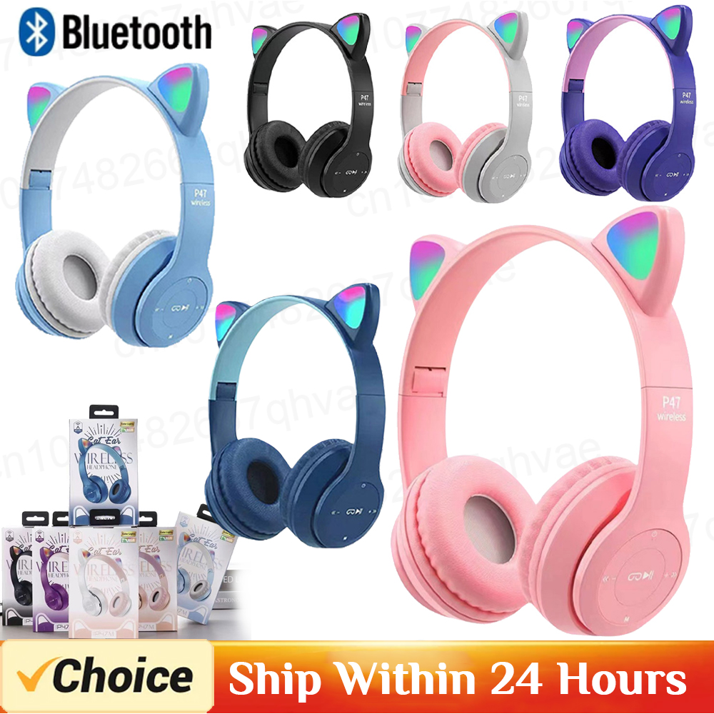 P47M Wireless Bluetooth Headse - Wired Earphone Lightning ulasan dan harga