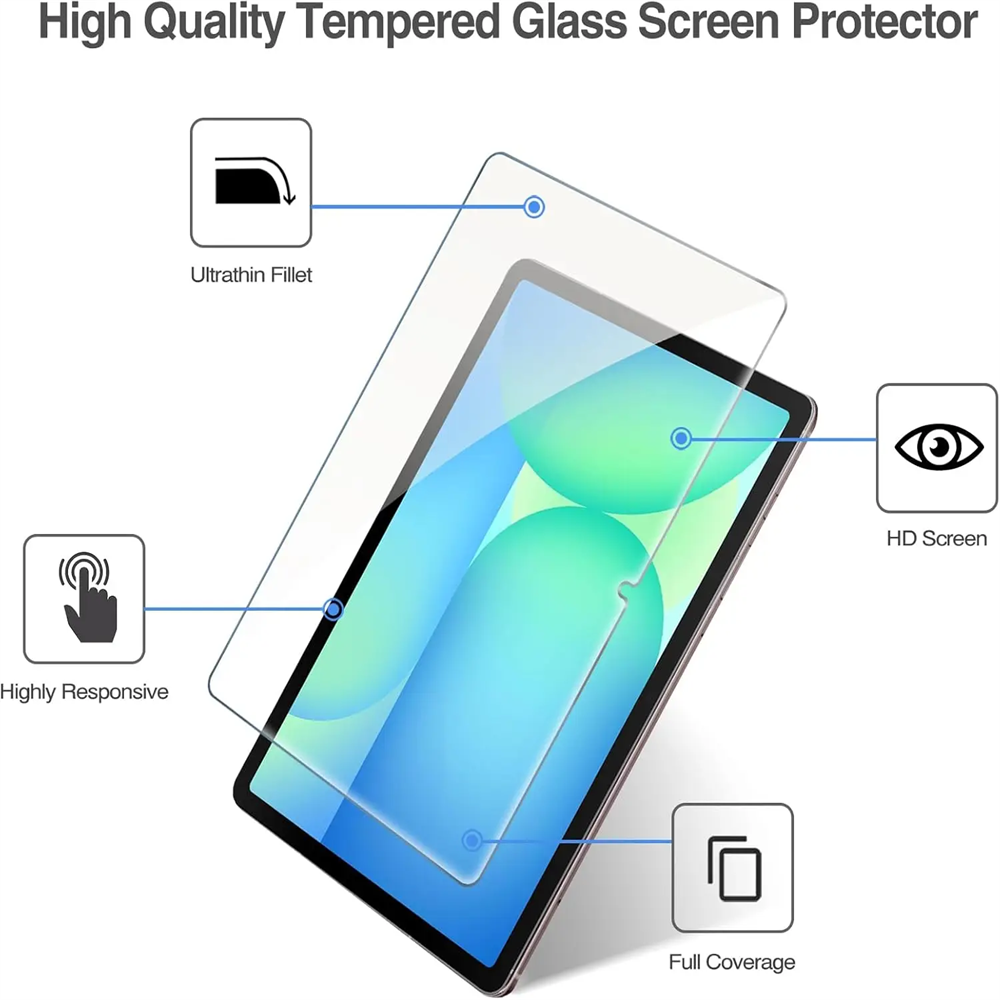 2 PCS 9H Tempered Glass Tablet - Samsung Tablet S10 Accessories ulasan dan harga