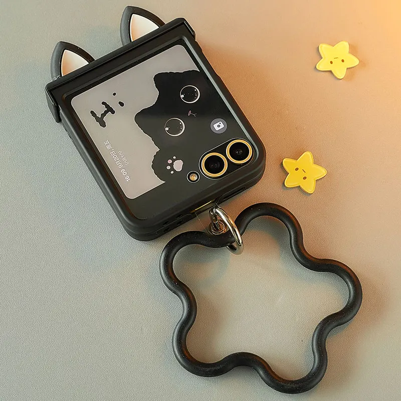 Cute Ears Hinge Phone Case For - Motorola Tablet Accessories ulasan dan harga