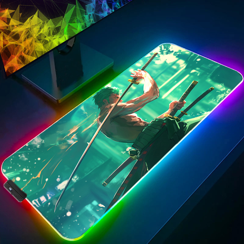 ONE PIECE Zoro Mouse Pad RGB G - Tablet Cute Accessories ulasan dan harga
