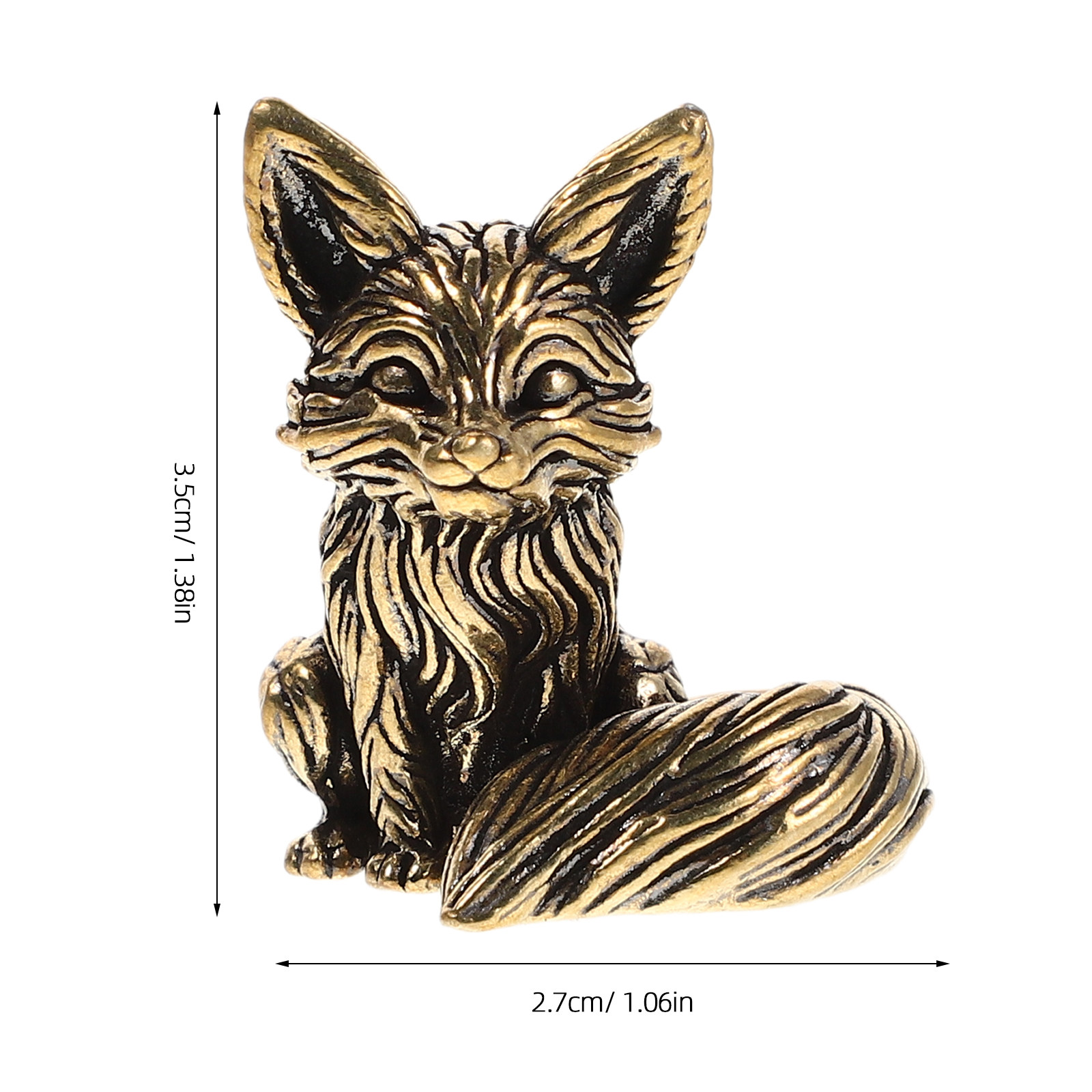 Vintage Solid Brass Fox Orname - Office Table Accessories Unique ulasan dan harga