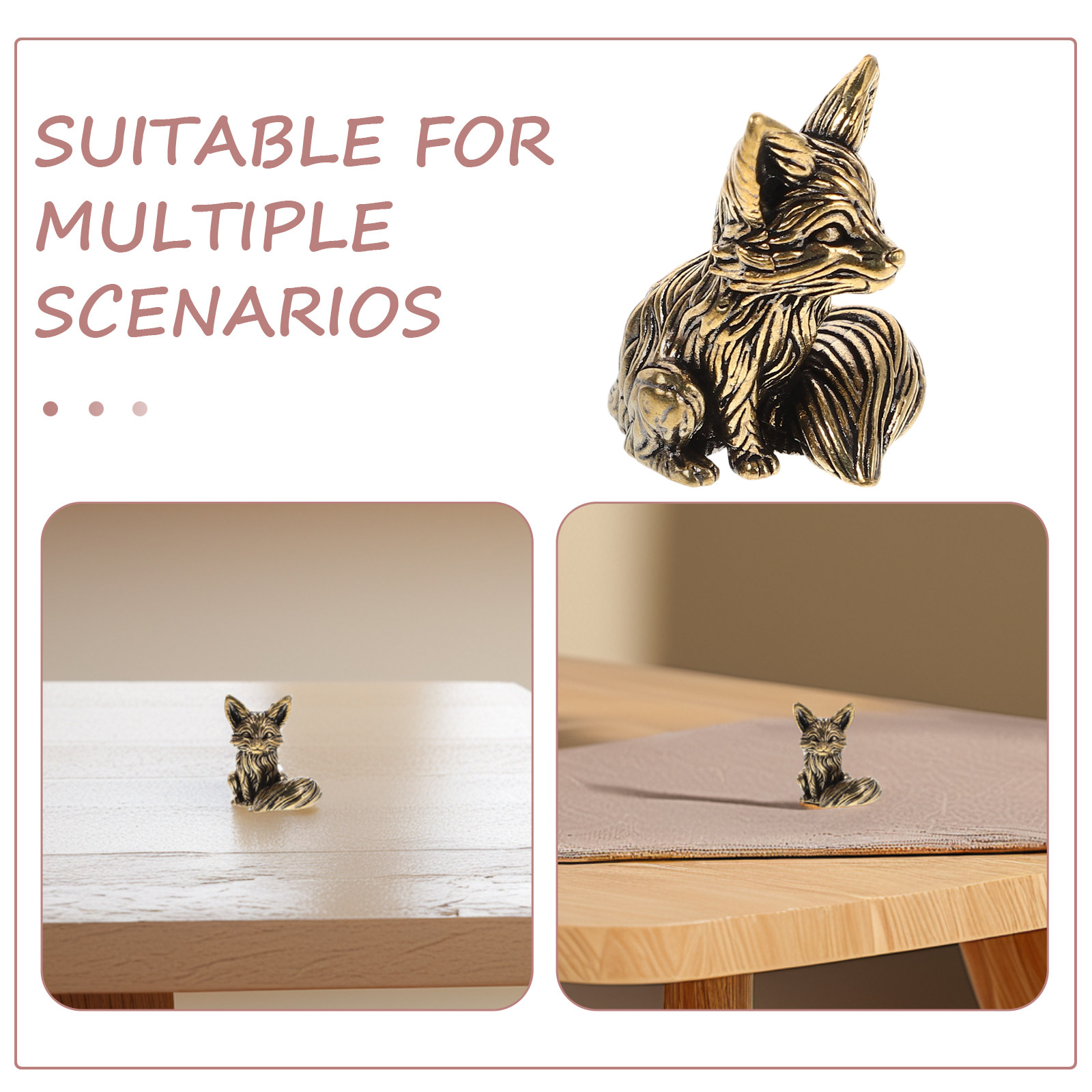 Vintage Solid Brass Fox Orname - Office Table Accessories Unique ulasan dan harga