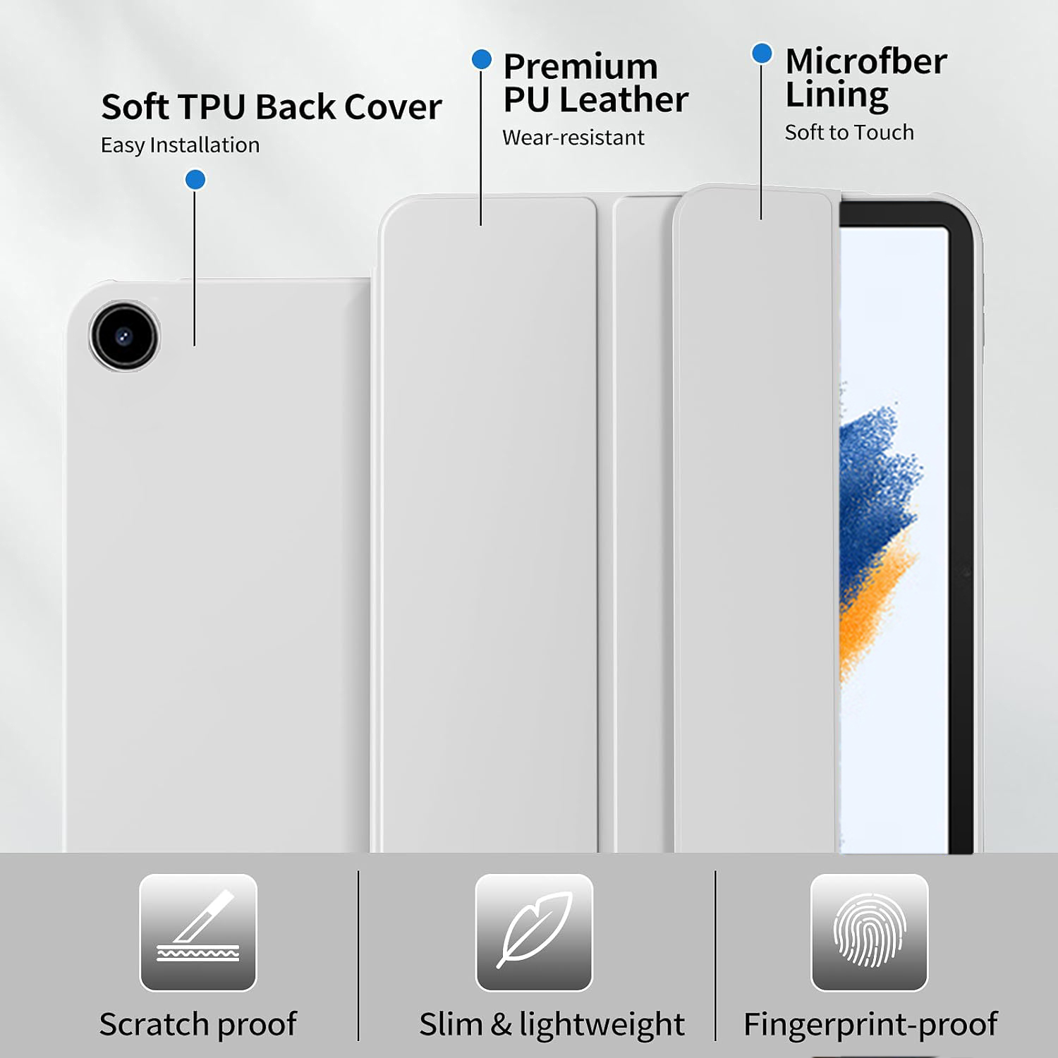 Tri-fold Flip Case For Samsung - Vortex Tablet Accessories ulasan dan harga