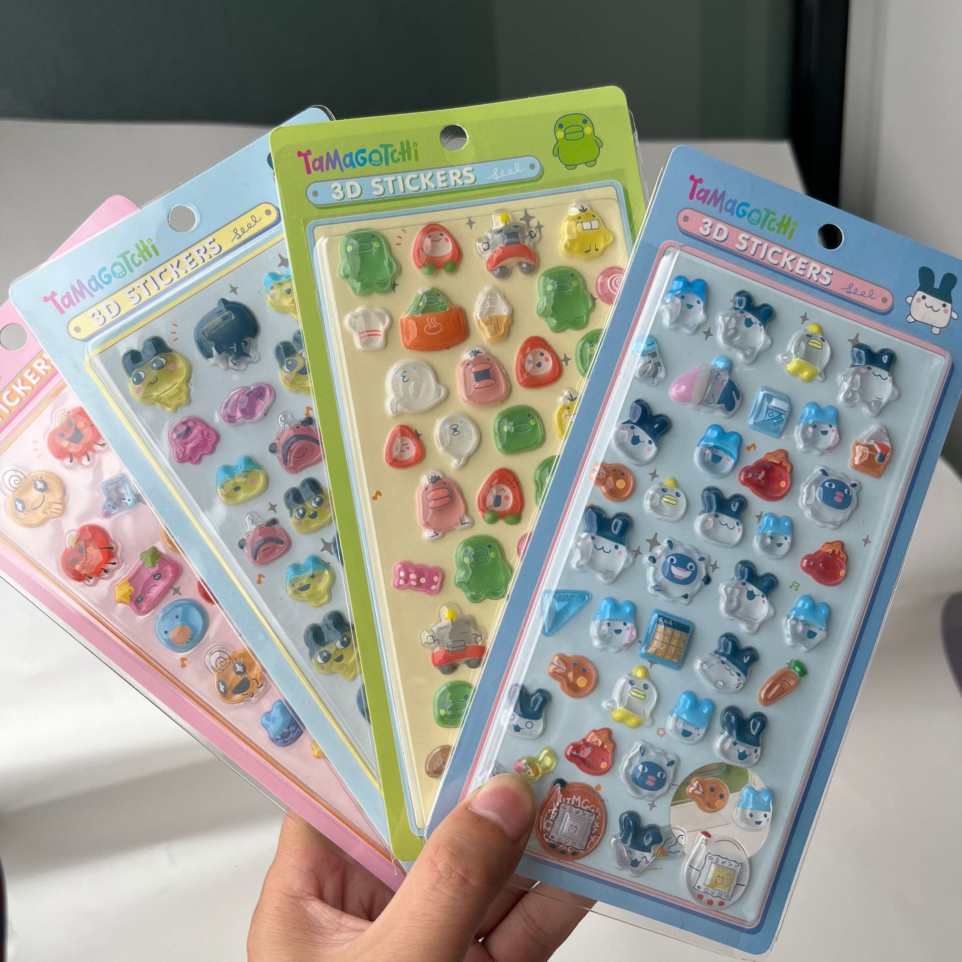 Cute Tamagotchi 3D Puffy Stick - Tablet Cute Accessories ulasan dan harga