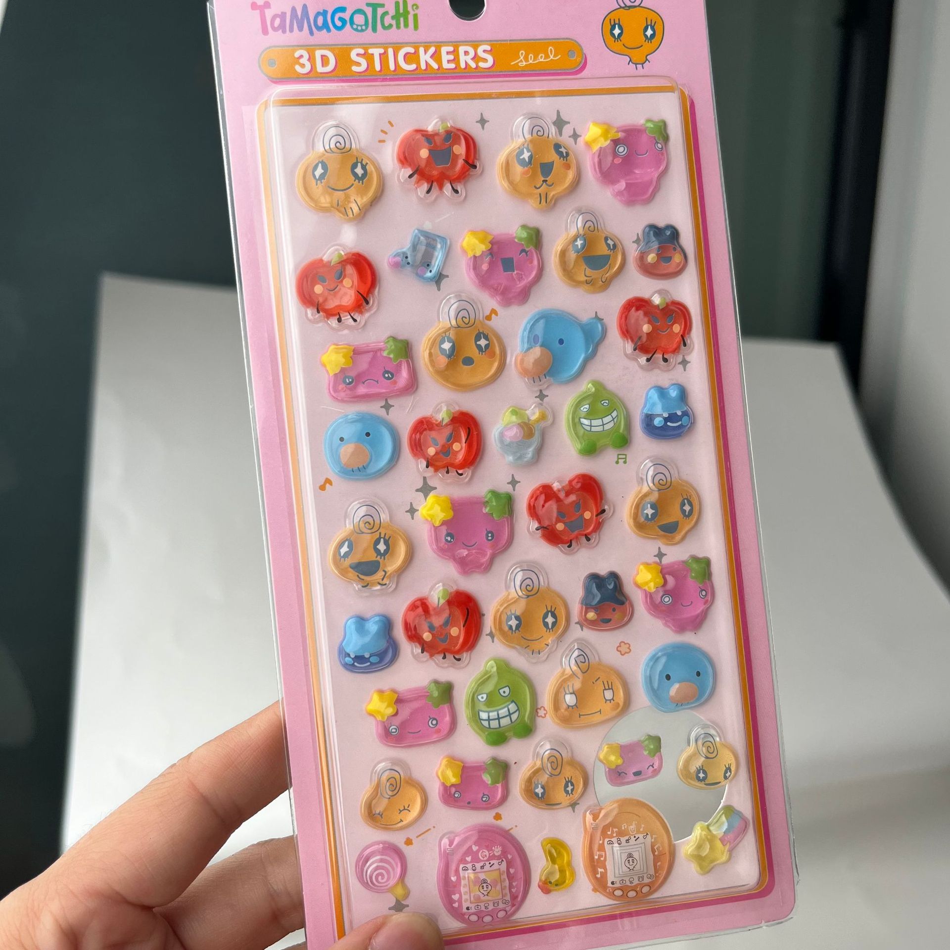 Cute Tamagotchi 3D Puffy Stick - Tablet Cute Accessories ulasan dan harga