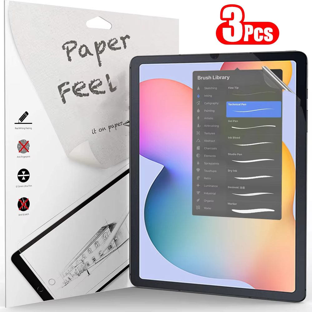 3Pcs Paper Feel Like Screen Pr - Samsung Tablet S10 Accessories ulasan dan harga