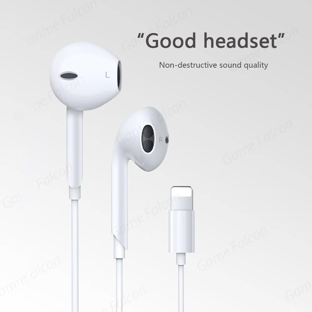 For  iPhone 15 14 13 Pro High- - Wired Earphone Lightning ulasan dan harga