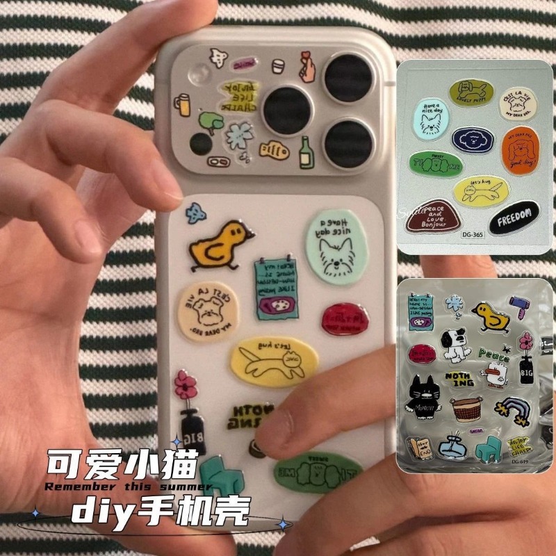 Cute Cartoon Cat Dog 3D Transp - Tablet Cute Accessories ulasan dan harga