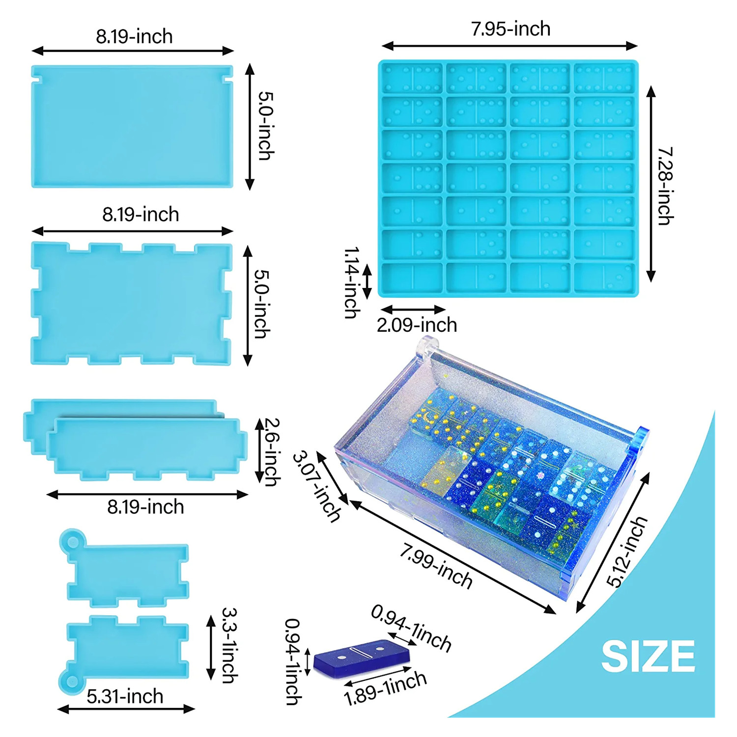 Domino Molds Silicone Epoxy Re - Tablet Accessories Kit ulasan dan harga