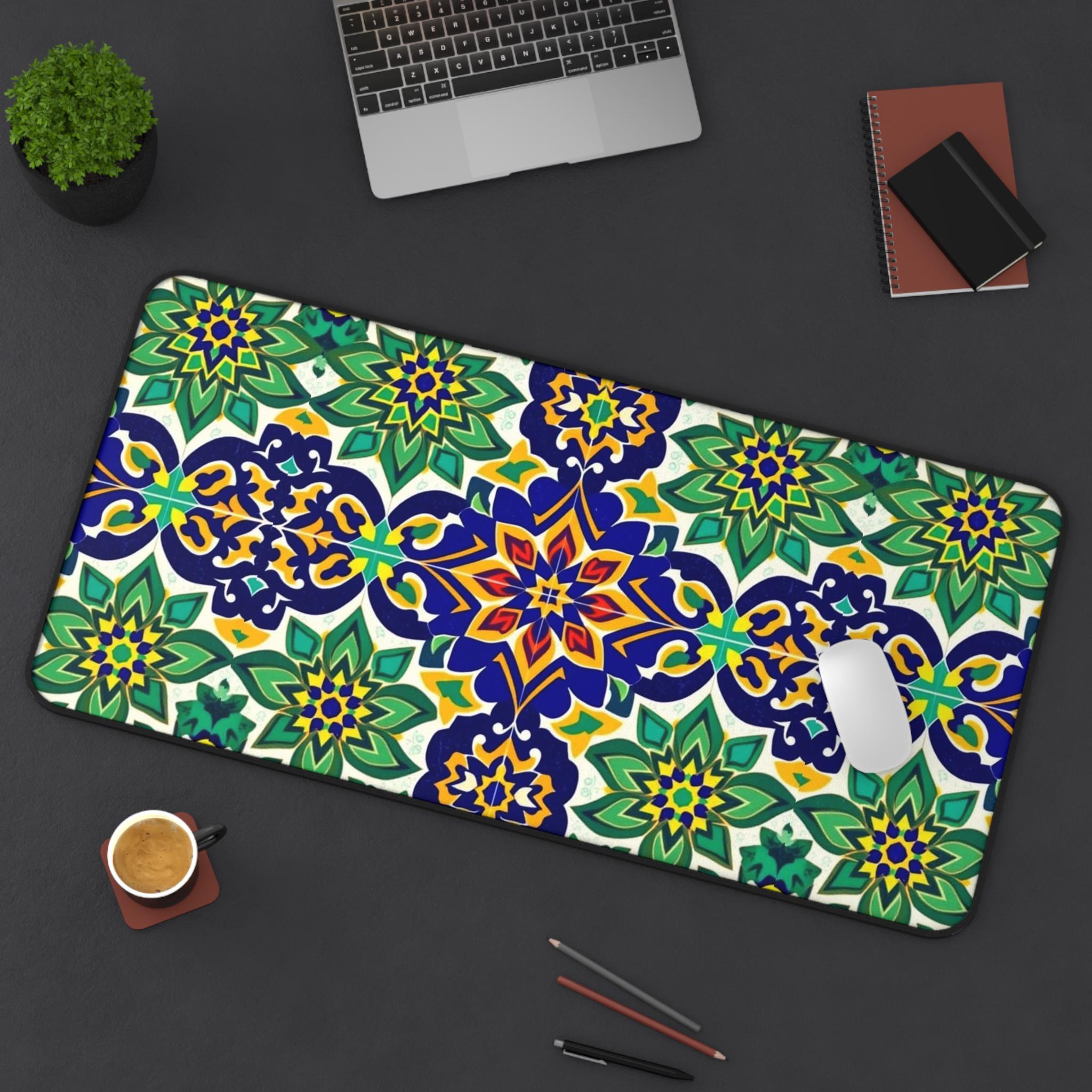 Colorful Floral Table Mat, Sty - Office Table Accessories Unique ulasan dan harga