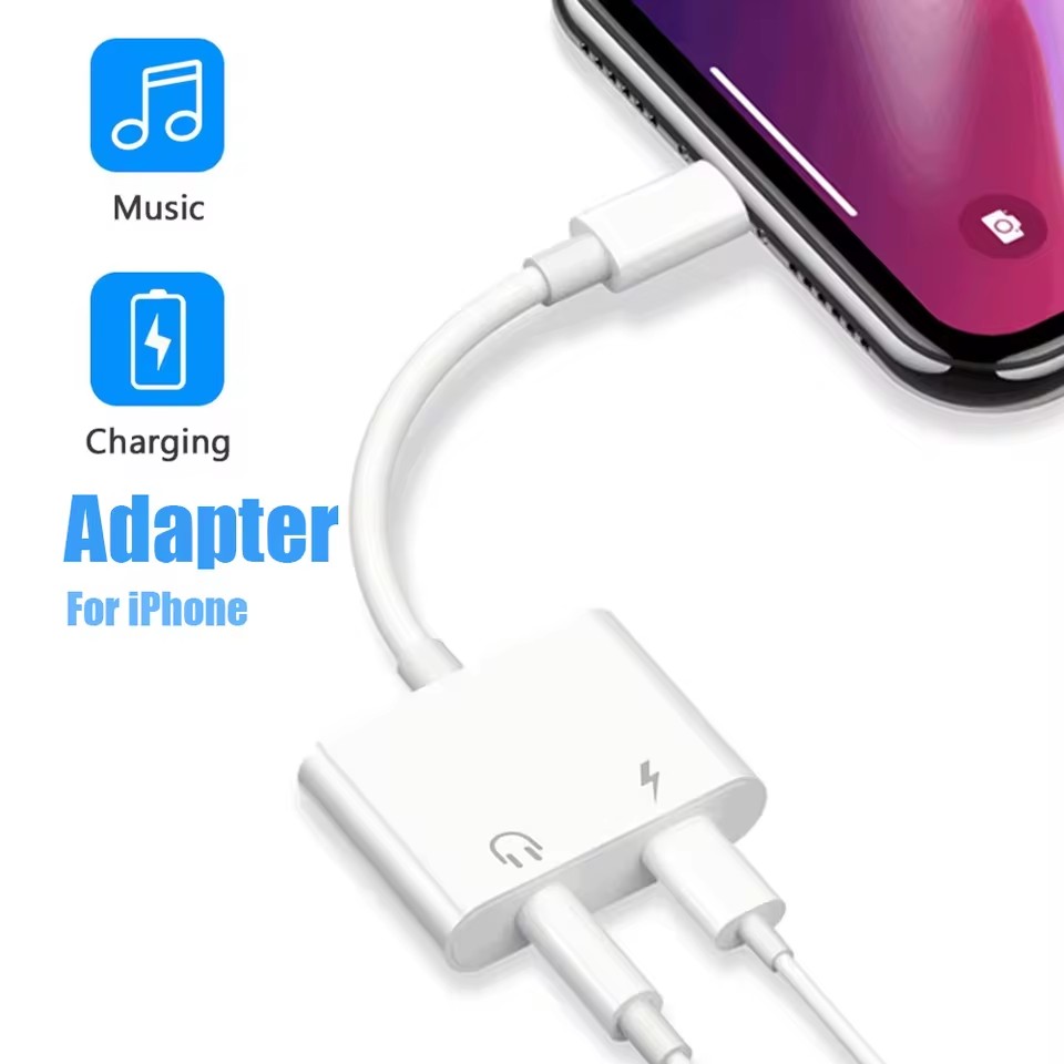 2 in 1 iOS to 3.5mm Jack Audio - Wired Earphone Lightning ulasan dan harga