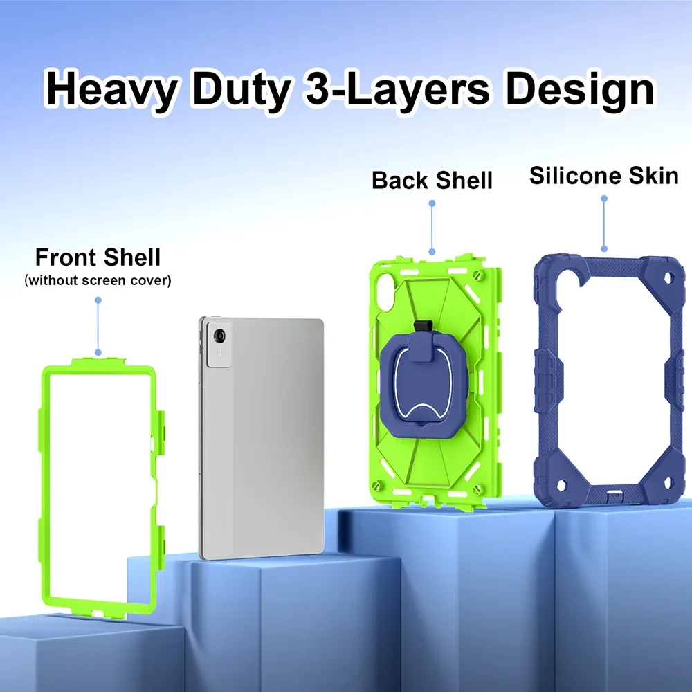 360° Rotating Rugged Case For  - Lenovo Tablet With Accessories ulasan dan harga